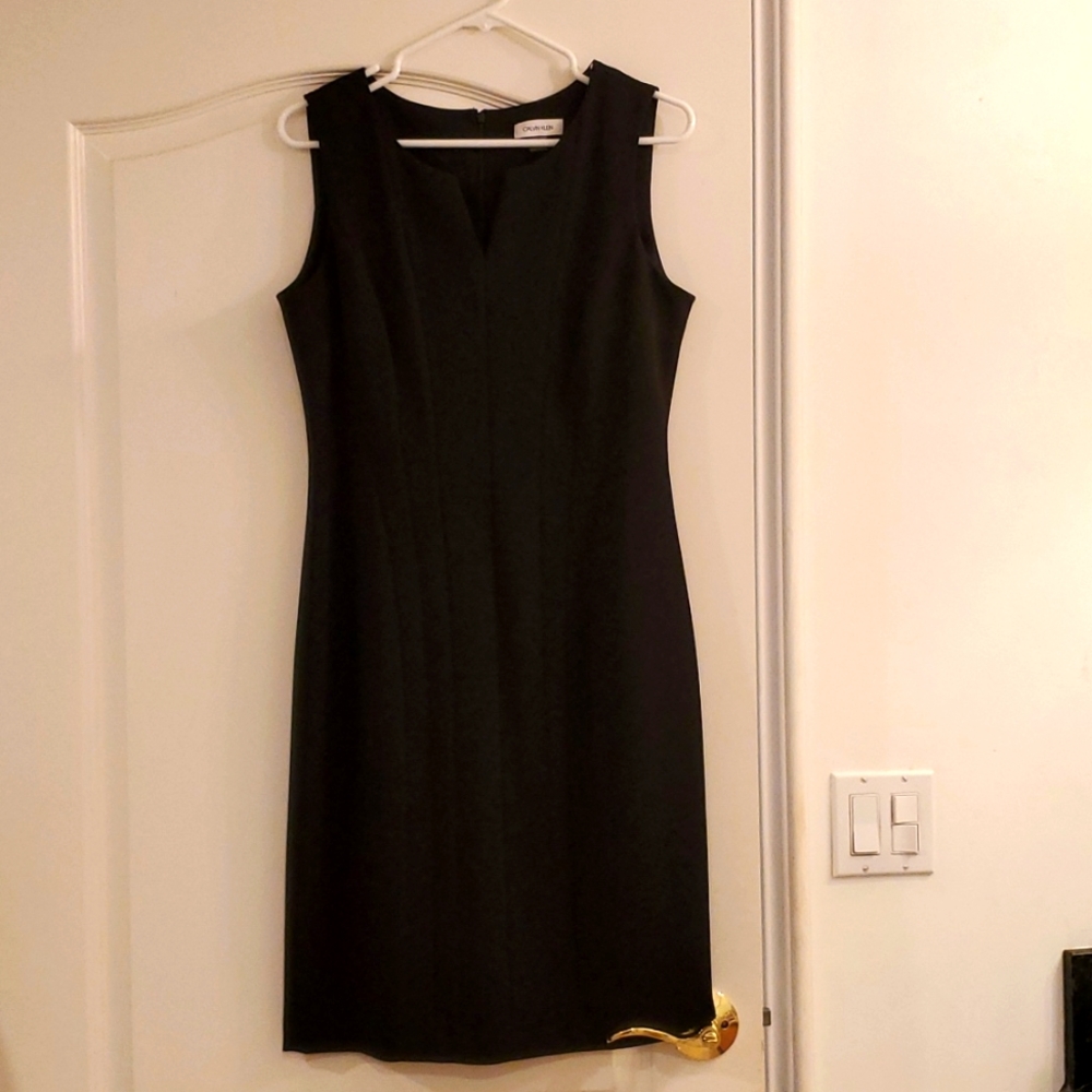 Calvin Klein Black VNeck Dress Size 10